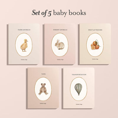Kit de Livros para Bebê Primeiras Palavras Our Little Library Volume 1 - 5 Unidades