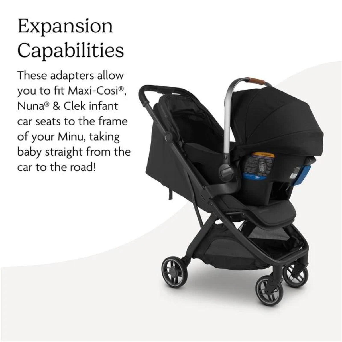 Uppababy - Adaptadores de assento de carro para Minu V3 (Maxi-Cosi®, Nuna®, Cybex, Joie, Clek)