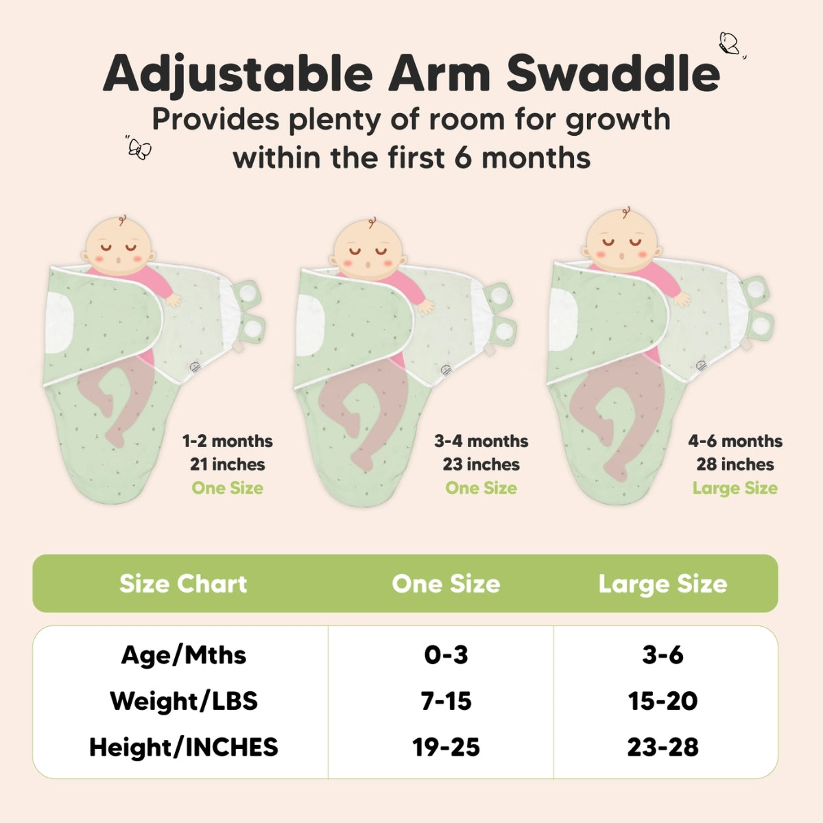 KeaBabies 3pk Soothe Baby Swaddles 0-3 Months, Sleep Sack for Newborns Bunnies