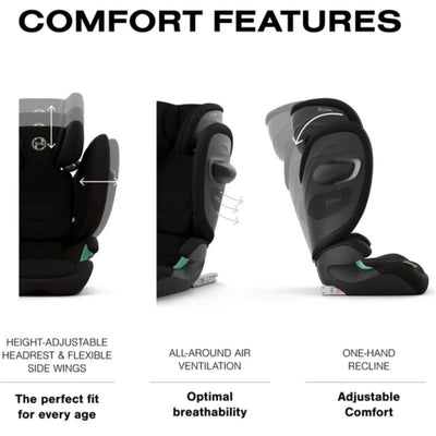 Cybex Solution G2 Folding Travel High-Back Booster - Moon Black