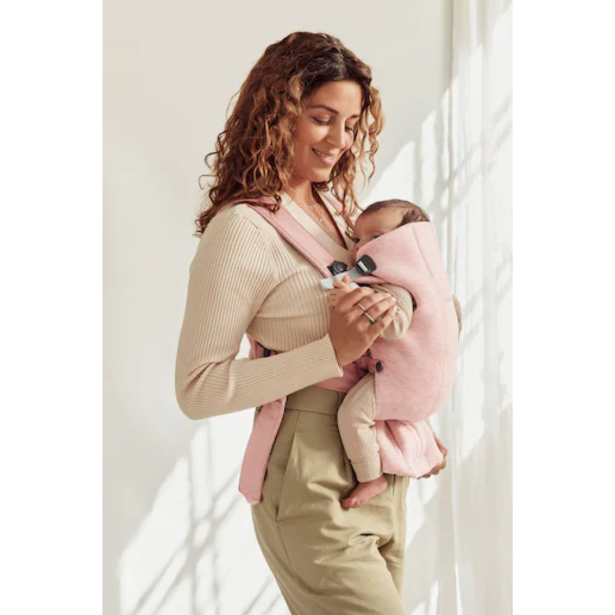 Canguru BabyBjörn Mini 3D Jersey Light Pink