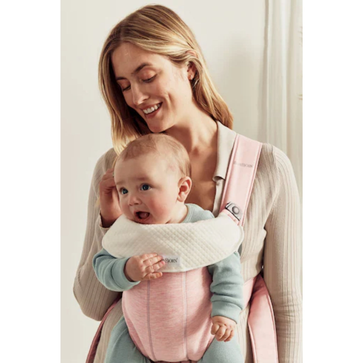 Canguru BabyBjörn Mini 3D Jersey Light Pink