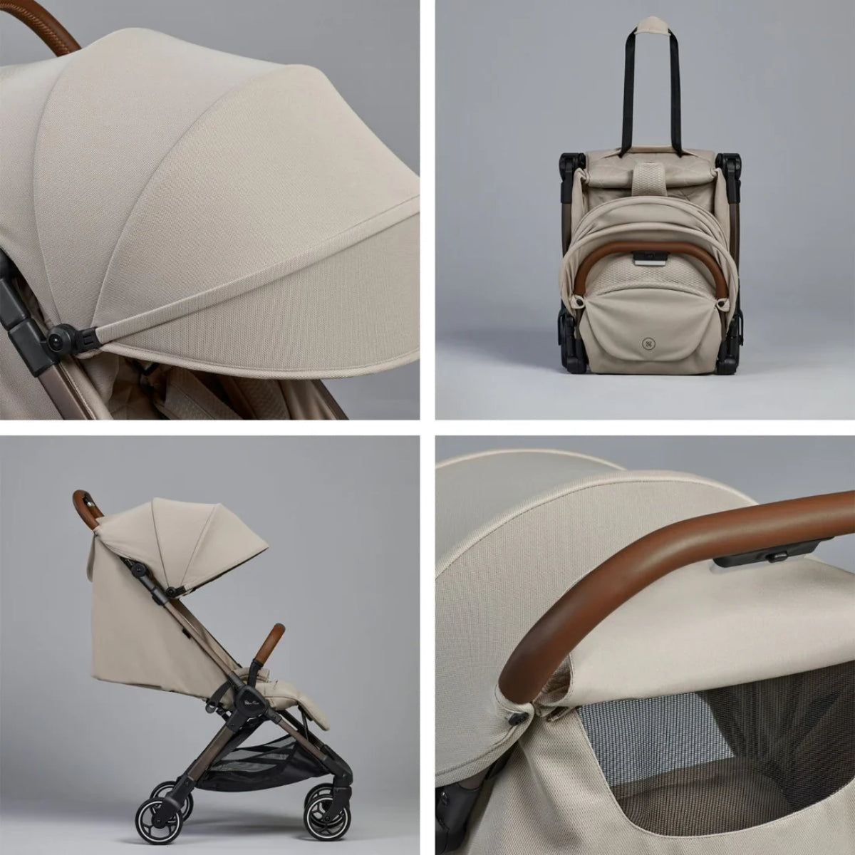Carrinho de Bebê Compacto Silver Cross Clic - Latte