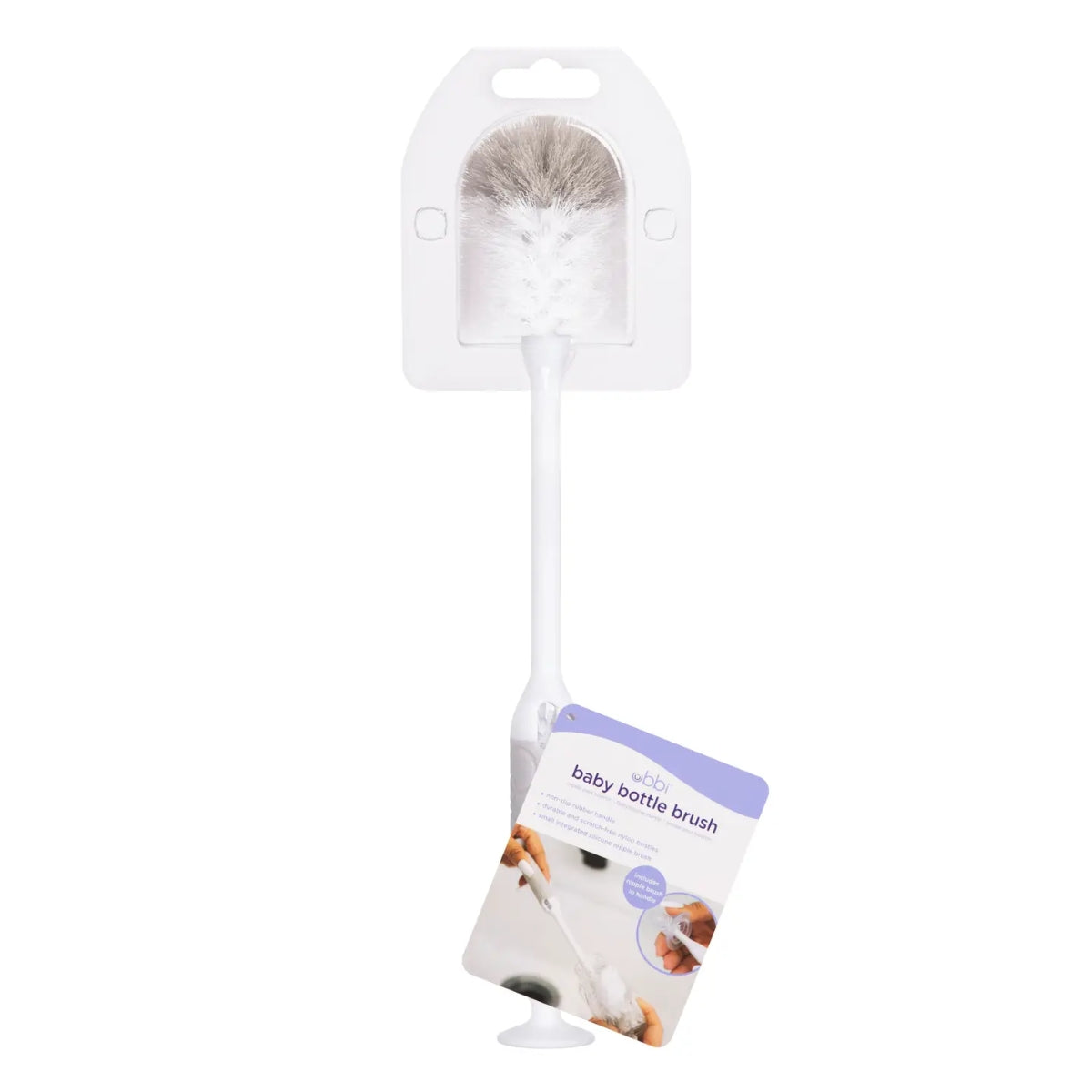 Ubbi Gray Baby Bottle Brush