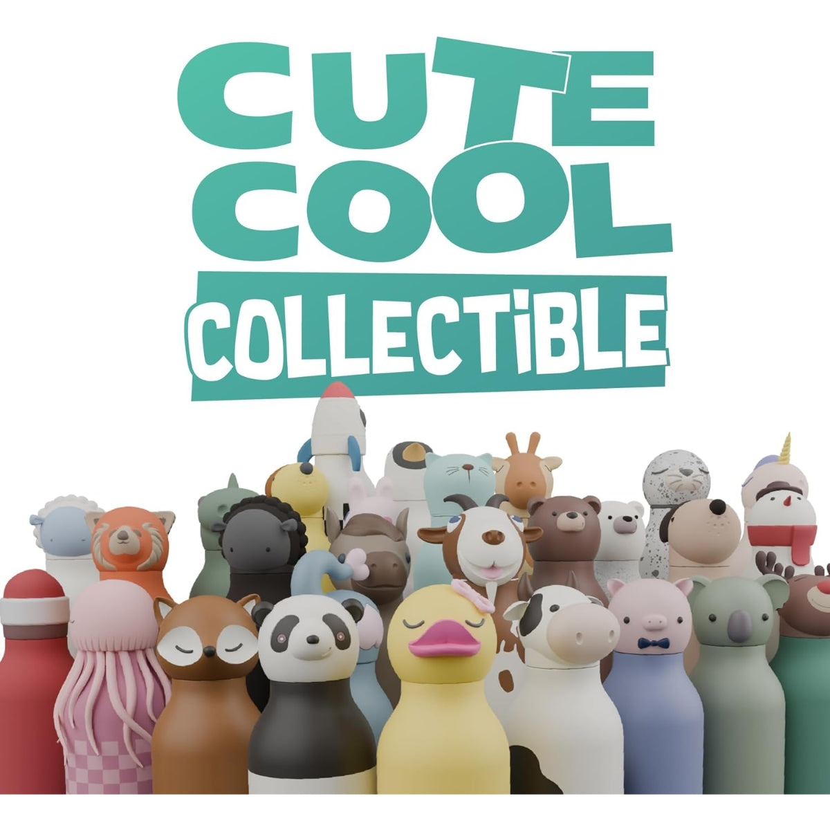Asobu - Stainless Steel Bottle Silicone Head Cow
