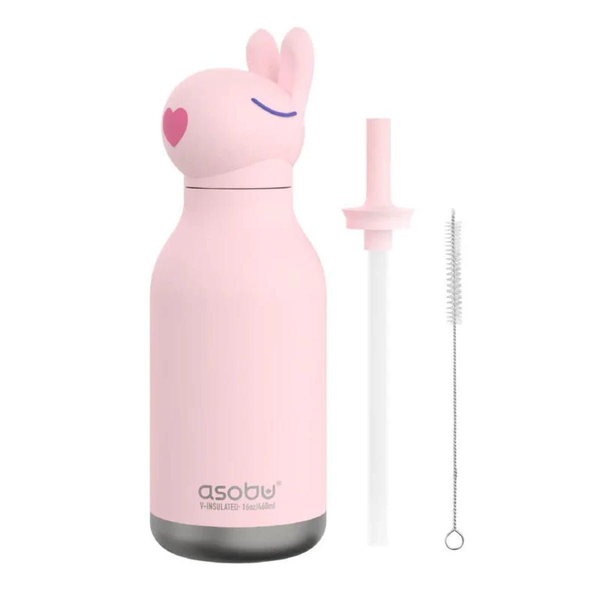 Asobu - Stainless Steel Bottle Silicone Head Bunny