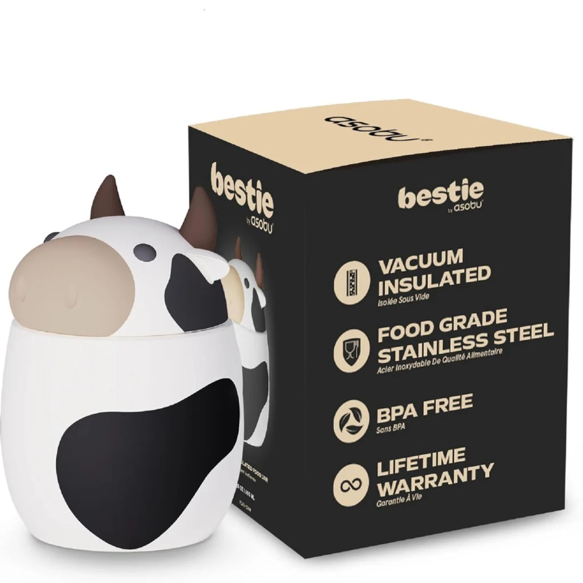Asobu - Bestie Foodie Kids Insulated Food Jar Cow