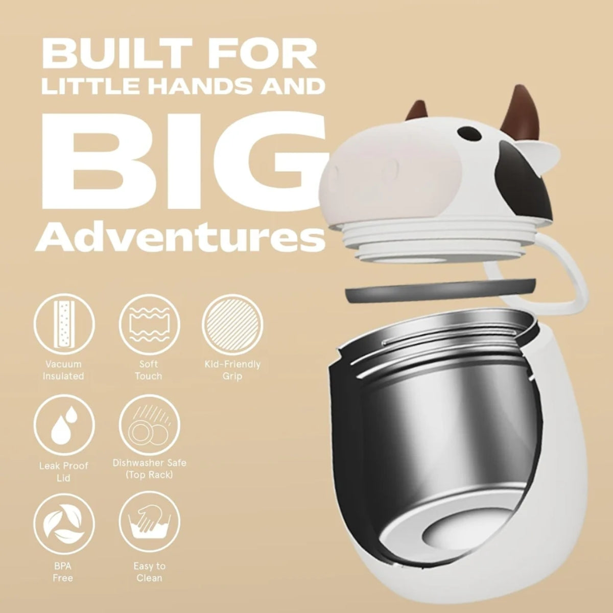 Asobu - Bestie Foodie Kids Insulated Food Jar Cow