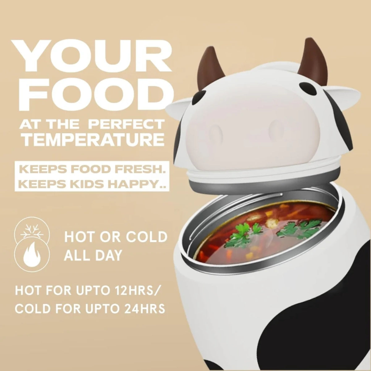 Asobu - Bestie Foodie Kids Insulated Food Jar Cow