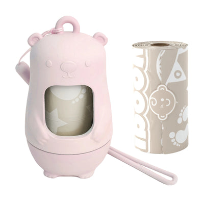 Saco de fraldas Descartáveis Moodie Teddy Bear Rosie Pink