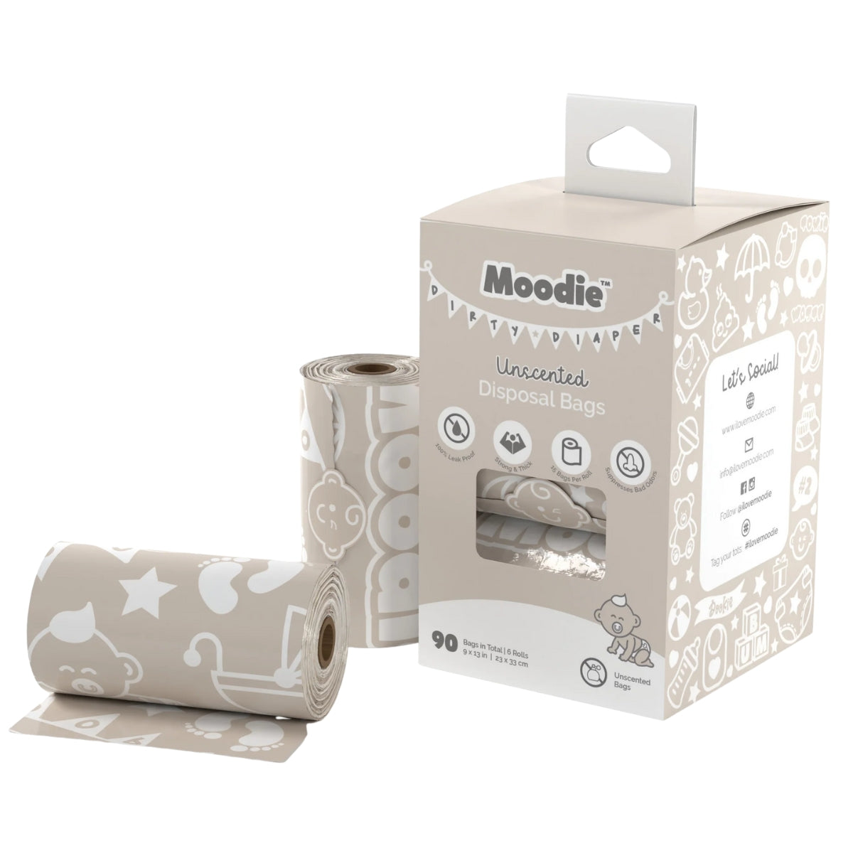 Refil de Sacos Descartáveis Moodie Sem Fragrância - 06 Unidades