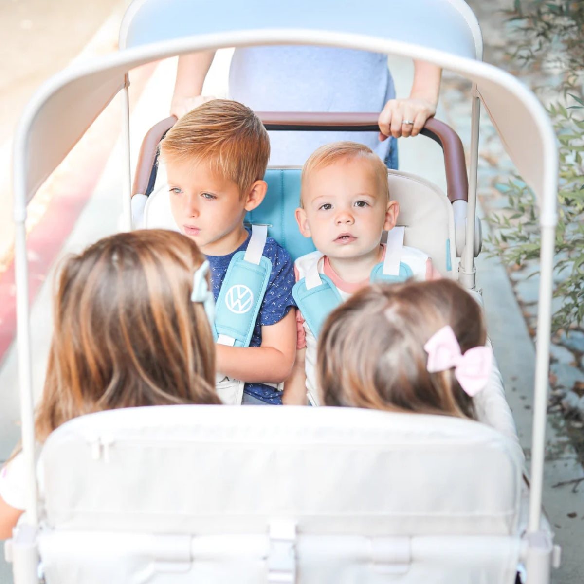 Wonderfold VW4 Edition Quad Stroller in Bondi Blue
