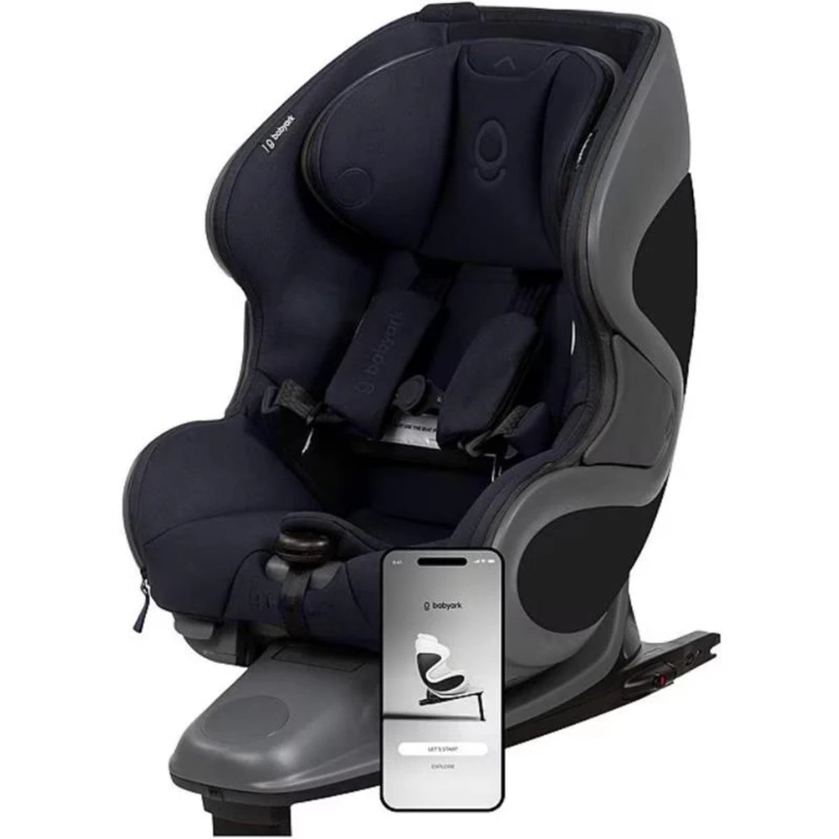 Cadeirinha de carro conversível Babyark, Smart Charcoal Grey / Midnight Blue