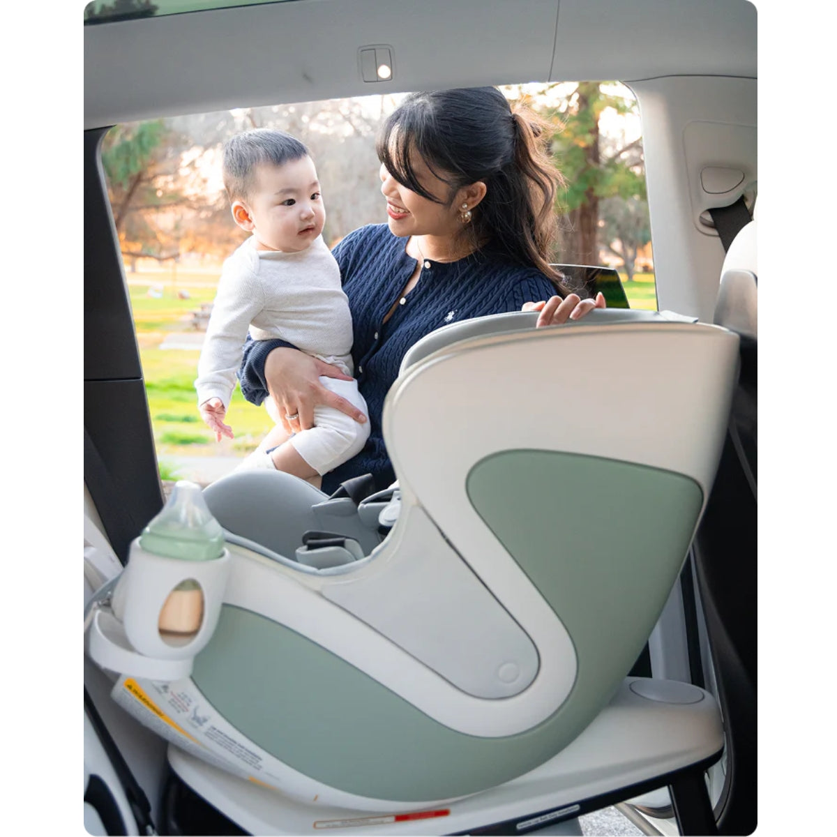 Cadeirinha conversível Babyark Smart - Eggshell White / Glacier Ice