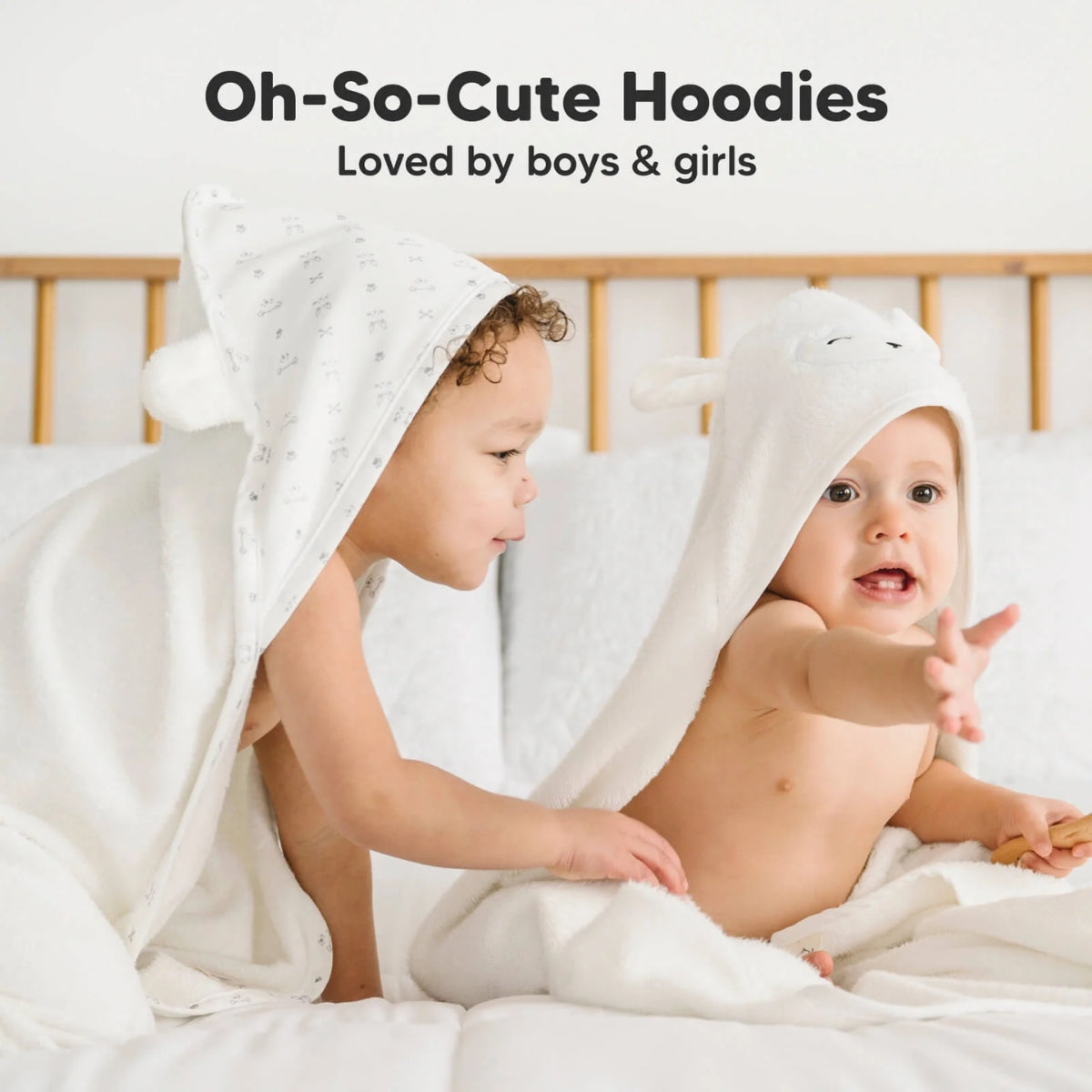 Toalha com capuz Cuddle Baby Keababies - Cordeiro