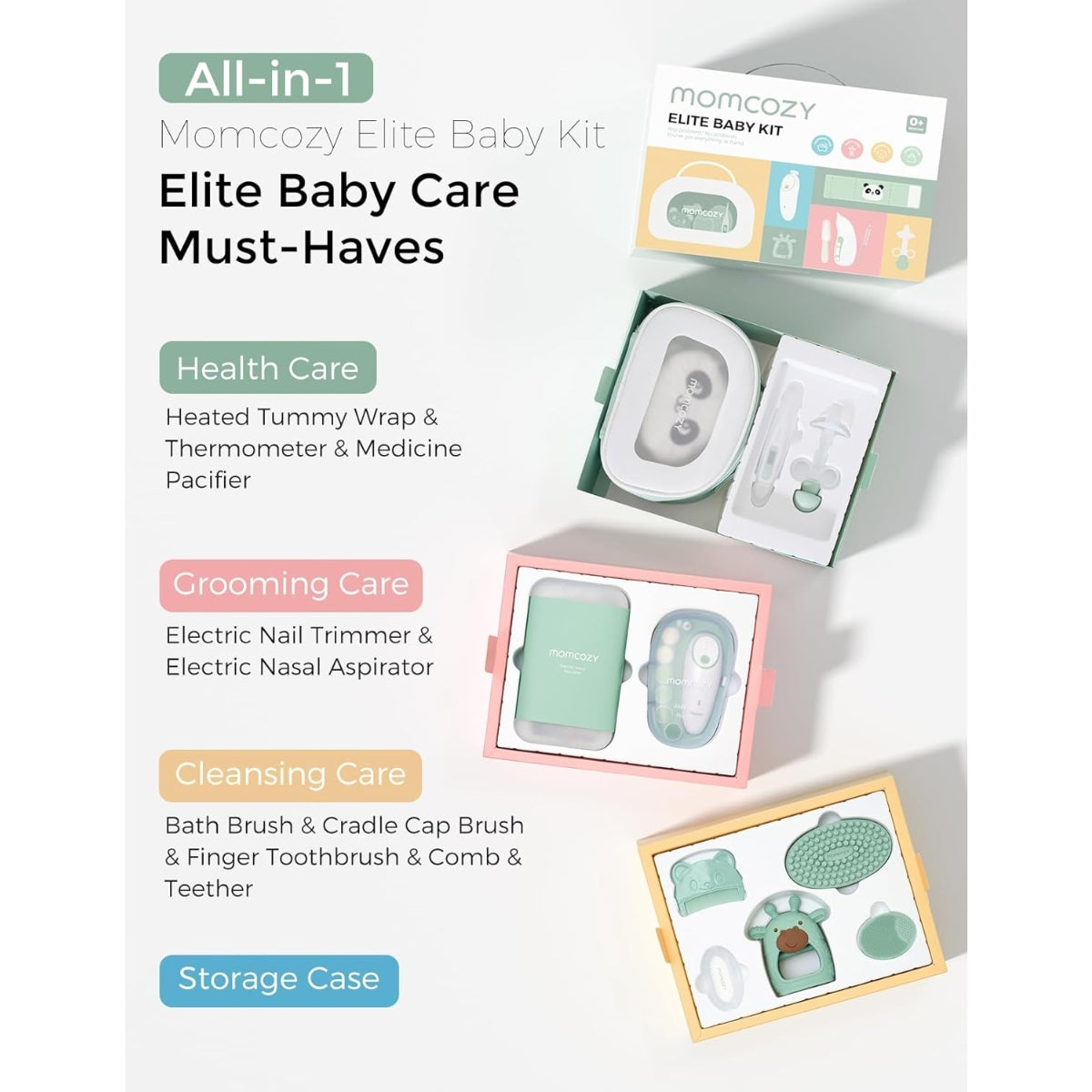 Kit de cuidados para bebês Momcozy All-in-1 Elite - 4 peças