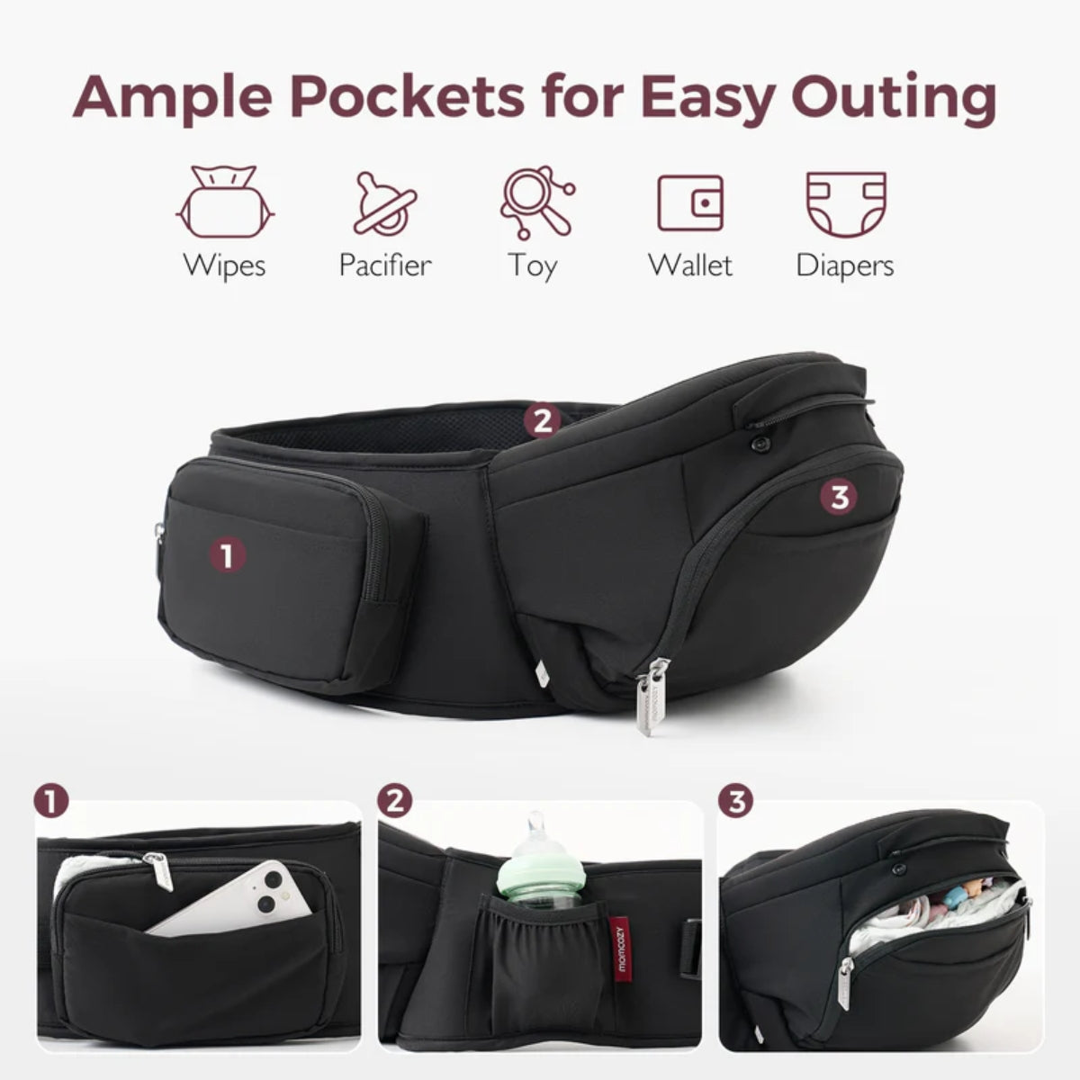 Momcozy Move2Fit Transportador de Assento de Quadril