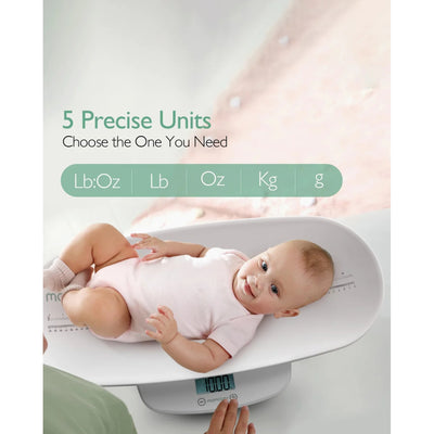 Balança multifuncional para bebês Momcozy, medição de peso e altura