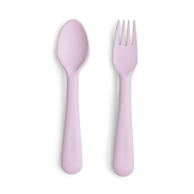 Kit de Talheres Infantil Mushie Soft Lilac