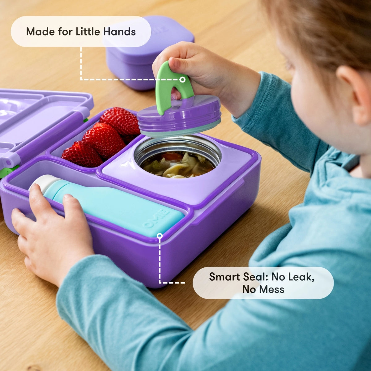 Lancheira Térmica Infantil Omiebox - Lilac Purple