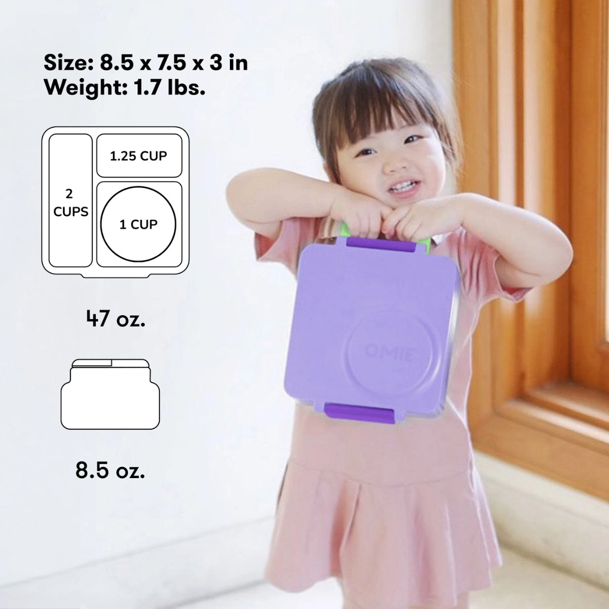 Lancheira Térmica Infantil Omiebox - Lilac Purple