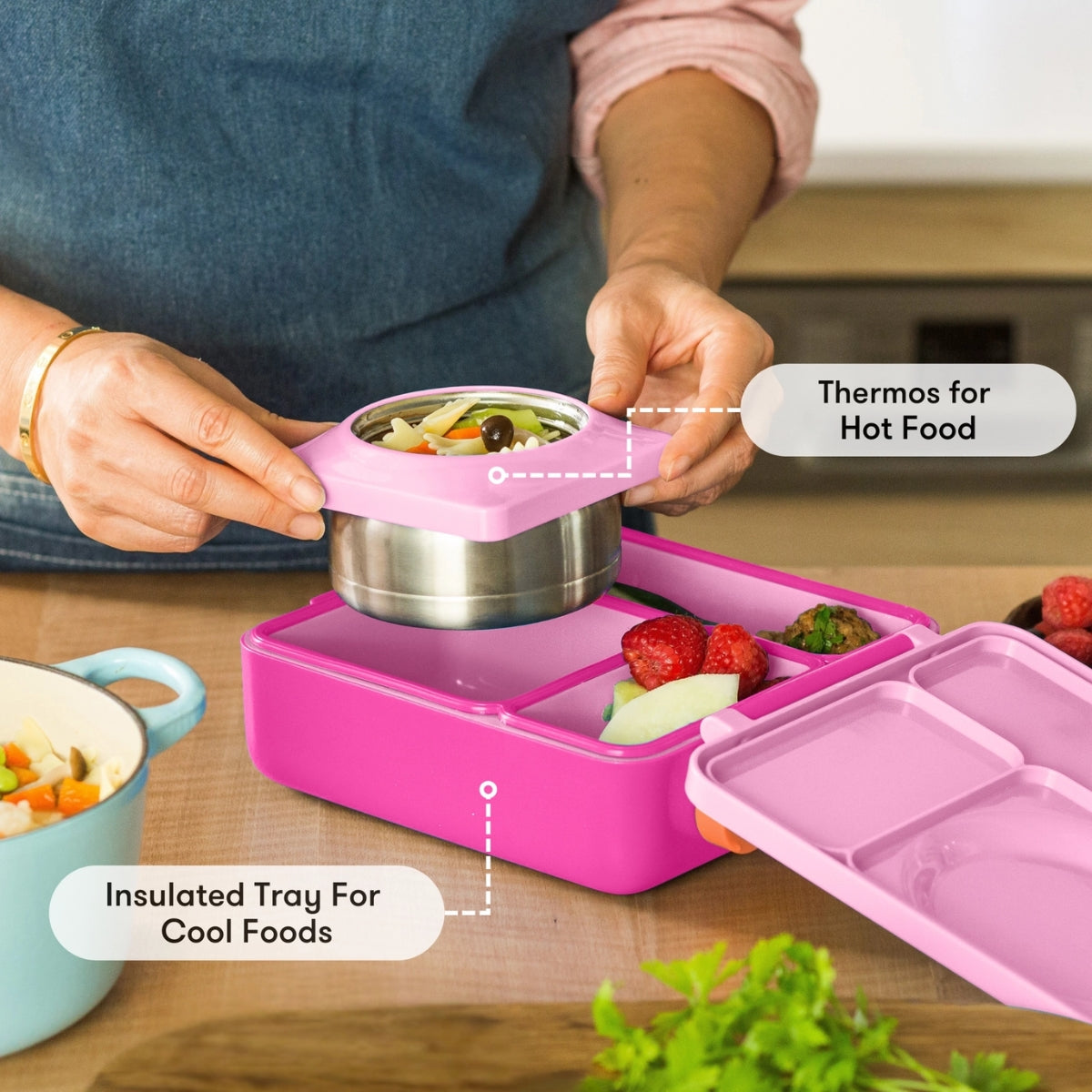 Lancheira Térmica Infantil Omiebox - Pixie Pink