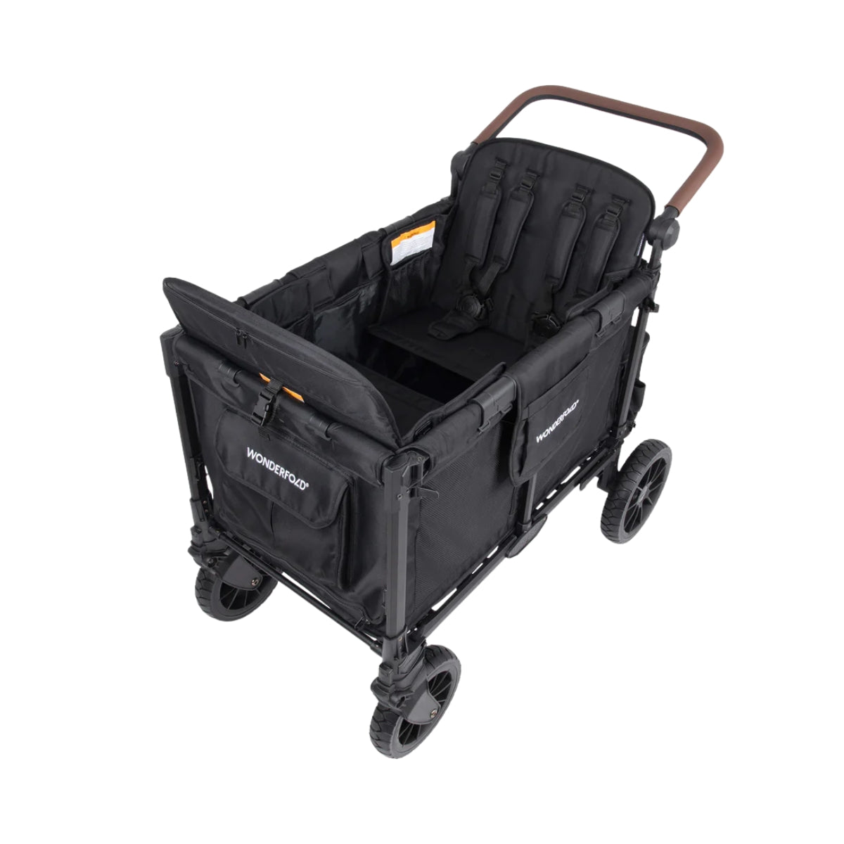 Carrinho de bebê WonderFold W4 Luxe Pro (4 lugares) - Jet Black