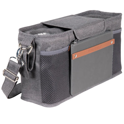 Wonderfold Small Parent Console with Insulated Cup Holders - Gray