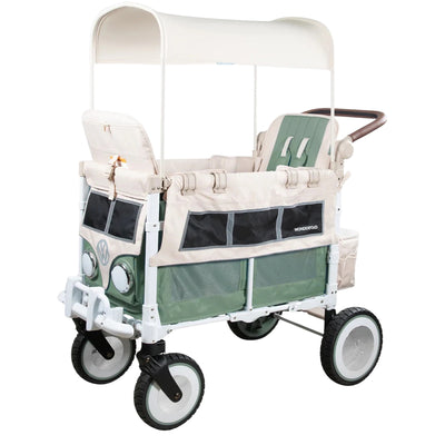 WonderFold VW2 Volkswagon Double (2 Seater) Stroller Wagon - Sage Green