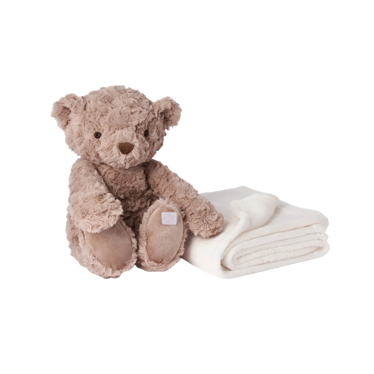 Urso de pelúcia elegante para dormir, Huggie, com cobertor
