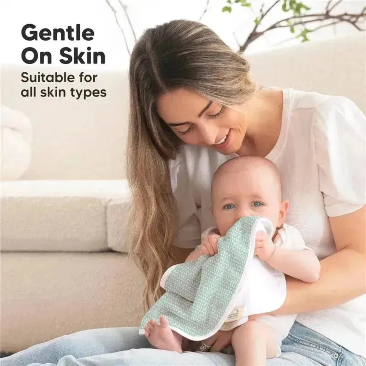KeaBabies 5-Pack Softe Burp Cloths Nórdic