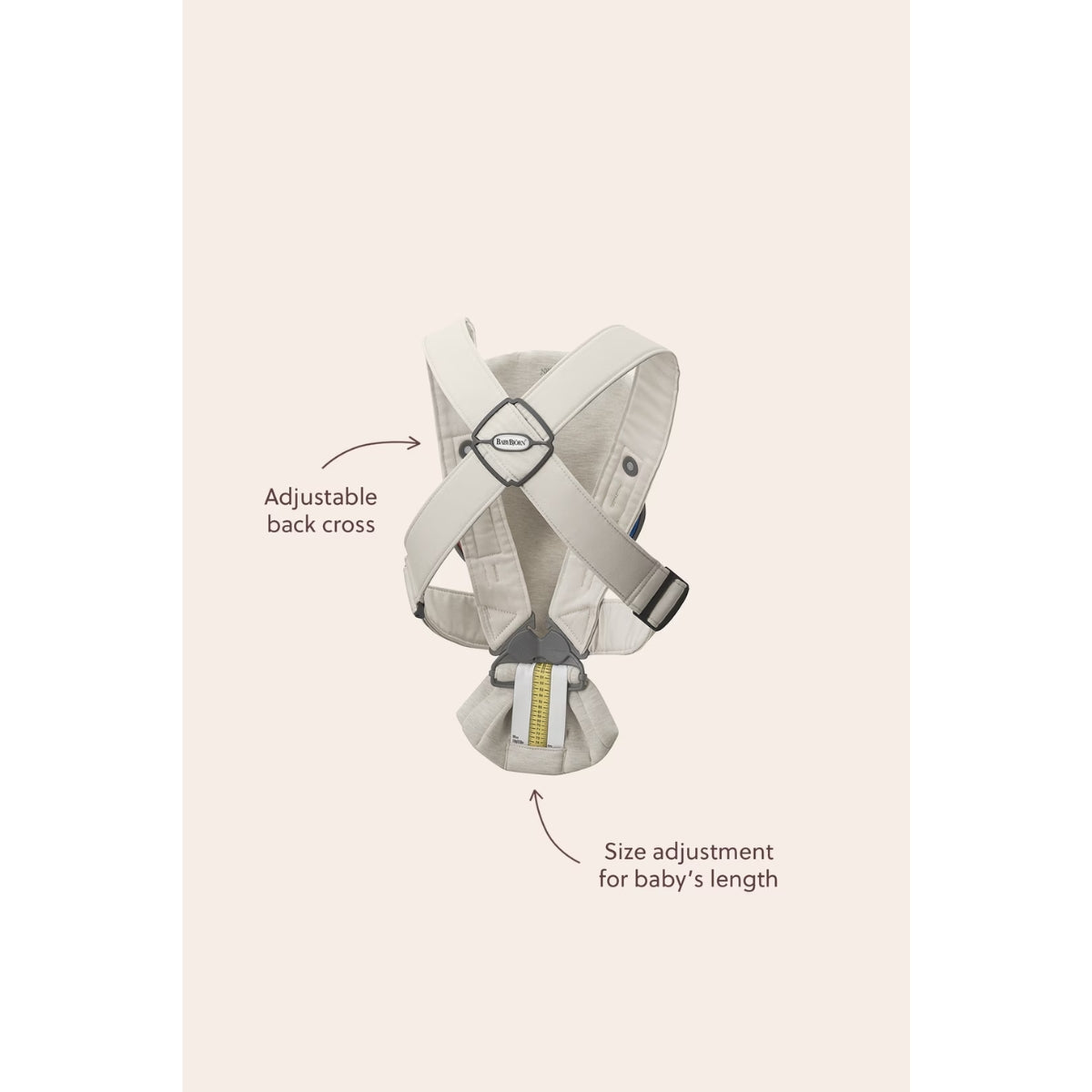 Canguru BabyBjörn Mini 3D Jersey Light beige