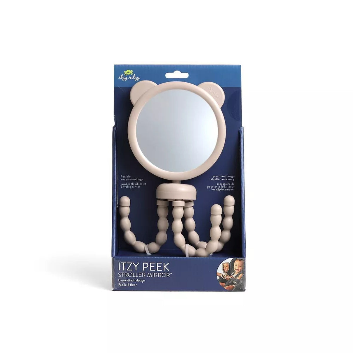 Espelho para carrinho Itzy Ritzy Itzy Peek com design de fácil fixação - Tan Bear