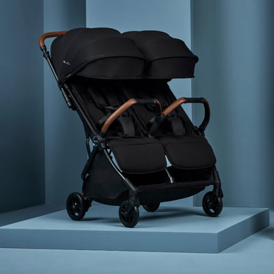 Carrinho De Bebê Para Gêmeos Silver Cross Jet Double Black