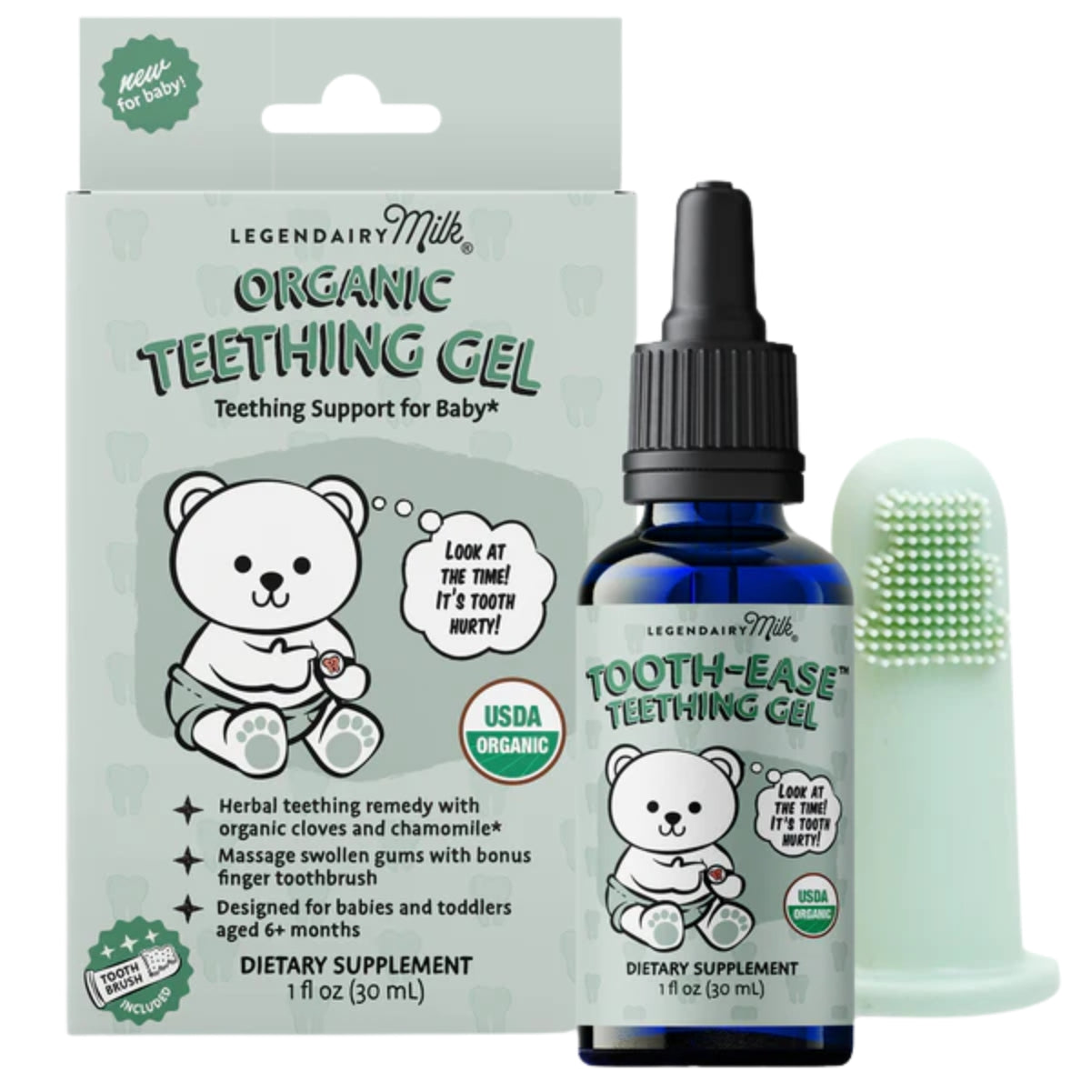 Gel Orgânico Para Alívio da Dentição Infantil Legendairy Milk