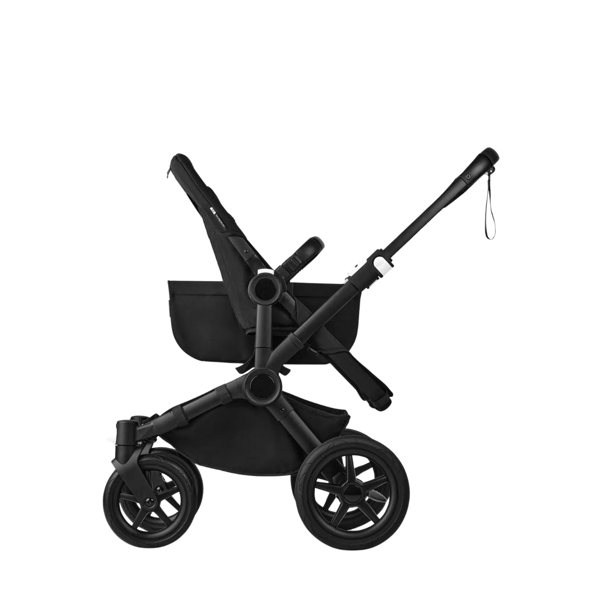 Bugaboo Donkey 5 Mono berço e assento para carrinho - Capota solar preta meia-noite, tecidos pretos meia-noite, chassi preto