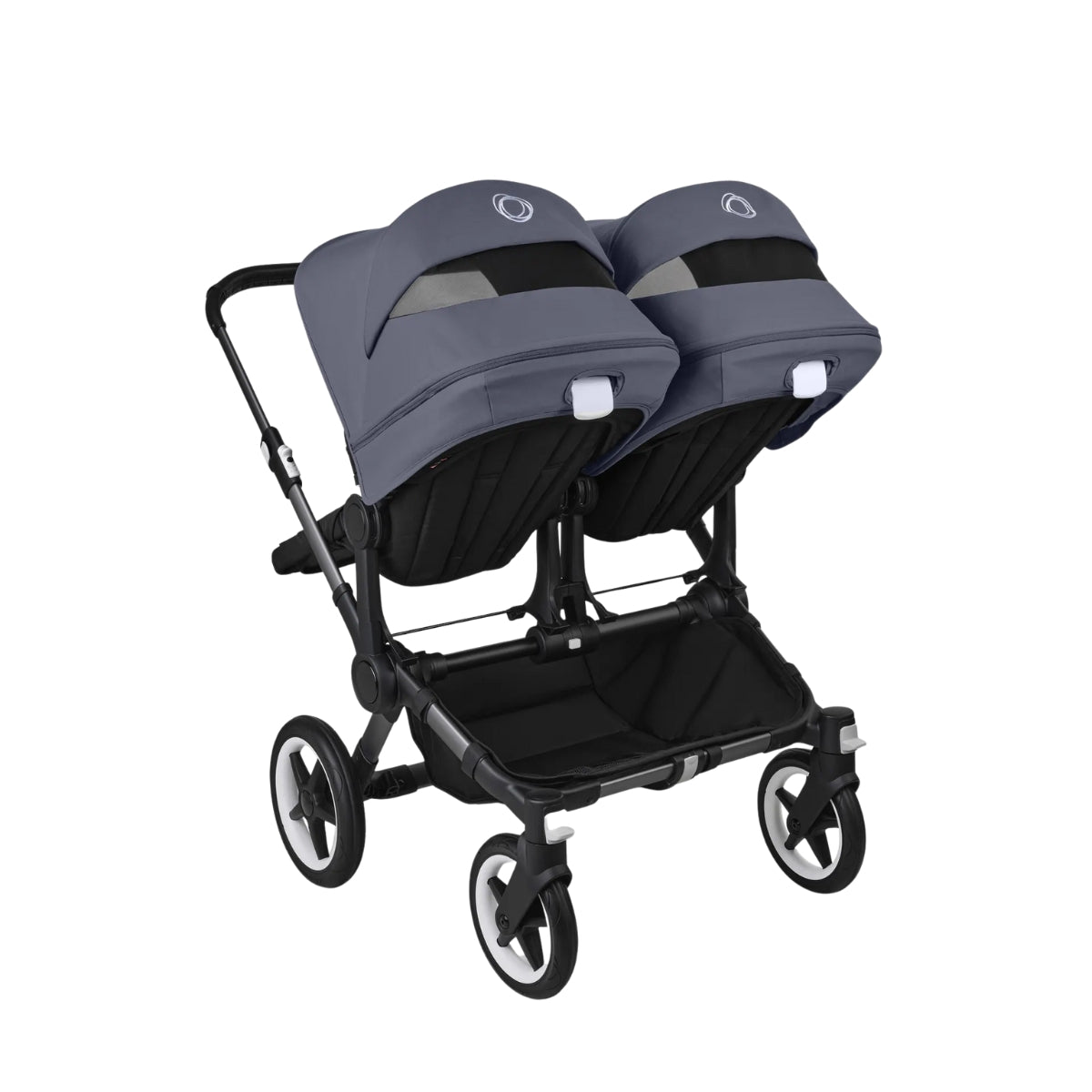 Carrinho de bebê duplo Bugaboo Donkey 5 - Stormy Blue Canopy/Midnight Black/Graphite Chassis