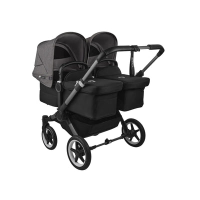 Carrinho de bebê duplo Bugaboo Donkey 5 - Grey Melange Canopy/Midnight Black/Graphite Chassis