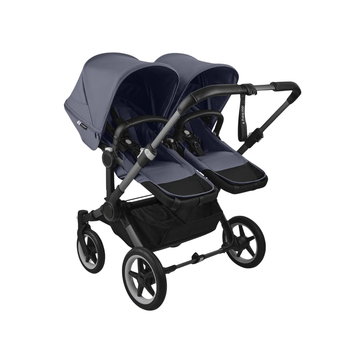 Carrinho de bebê duplo Bugaboo Donkey 5 - All Stormy Blue/Graphite Chassis