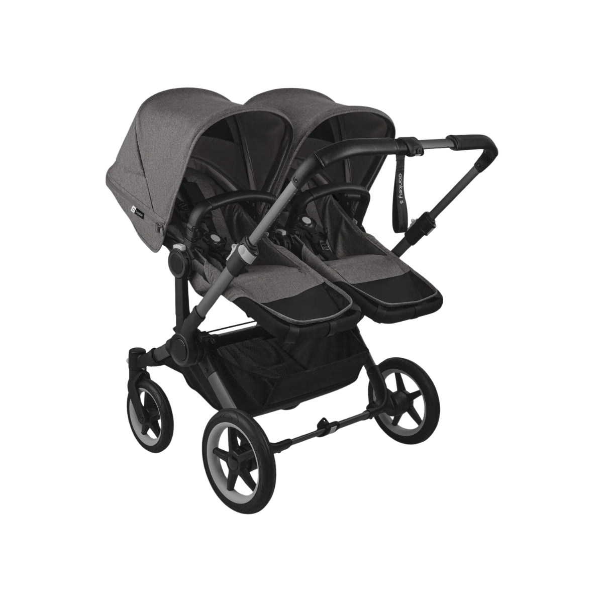 Carrinho de bebê duplo Bugaboo Donkey 5 - All Grey Melange/Graphite Chassis