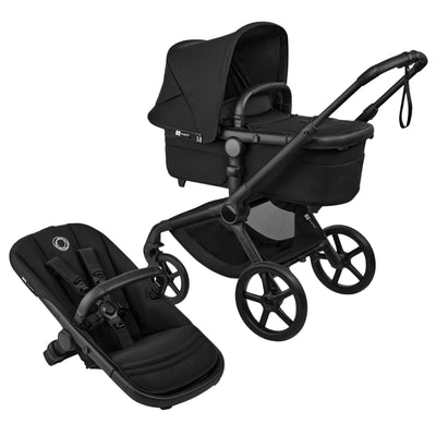 Carrinho de Bebê 2 em 1 Bugaboo Fox 5 Renew - Heritage Black/Estrutura Preta