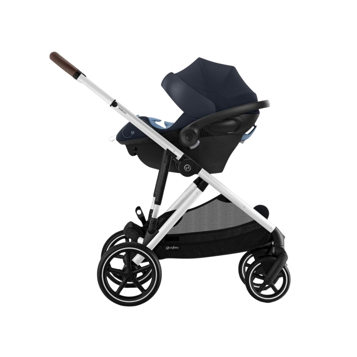 Carrinho De Bebê Cybex Gazelle S Ocean Blue (Silver Frame)
