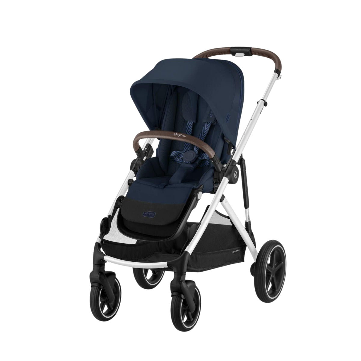 Carrinho De Bebê Cybex Gazelle S Ocean Blue (Silver Frame)