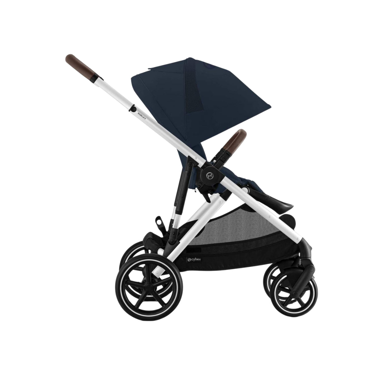 Carrinho De Bebê Cybex Gazelle S Ocean Blue (Silver Frame)