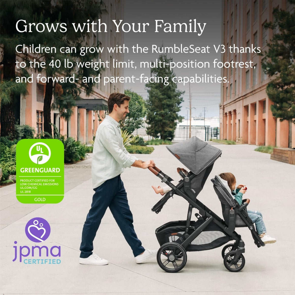 Uppababy Vista V3 RumbleSeat - Noa - Azul Marinho