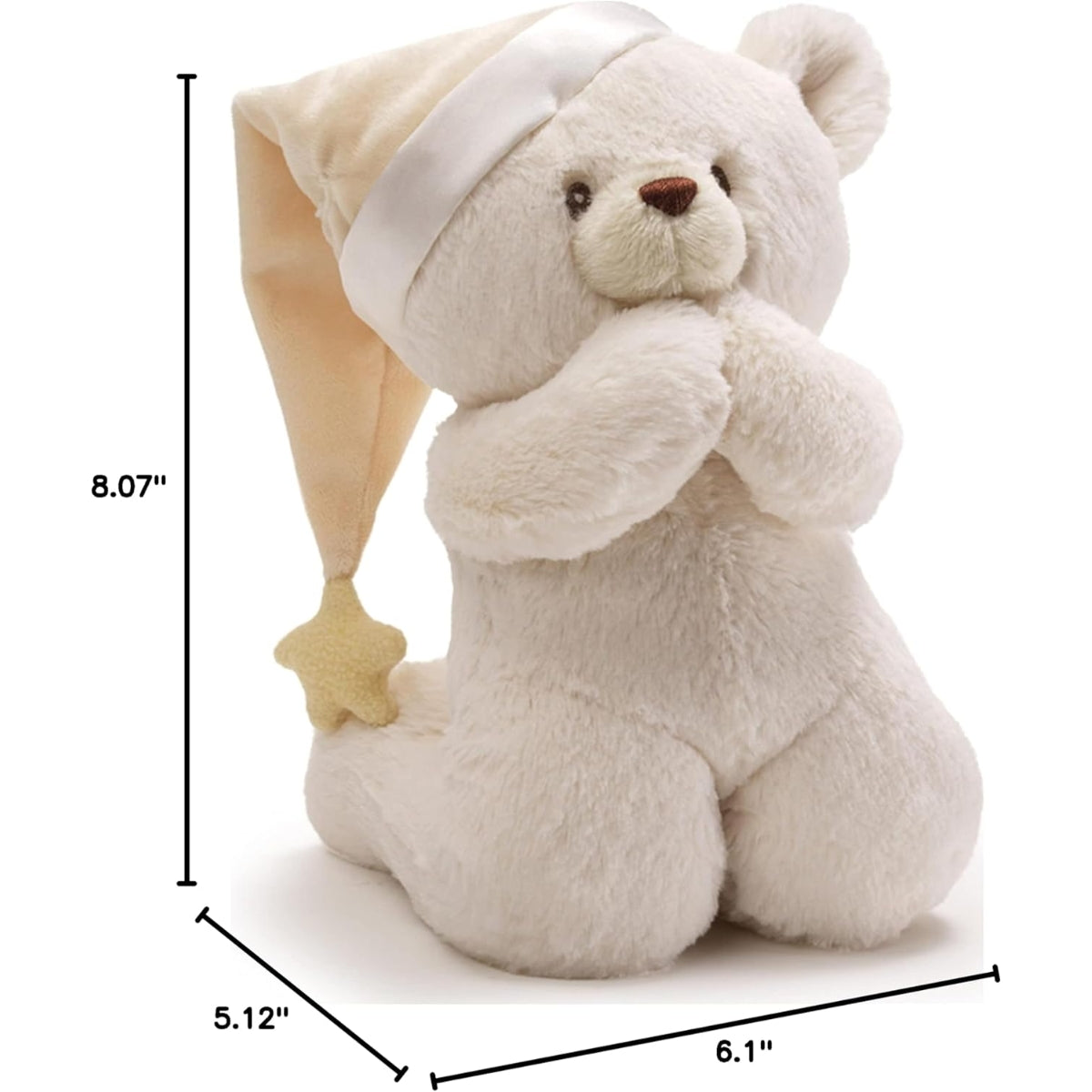 Urso de pelúcia musical Baby GUND Prayer, bicho de pelúcia