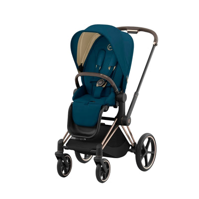 Carrinho de bebê Cybex Priam 4 Complete Rose Gold Mountain Blue