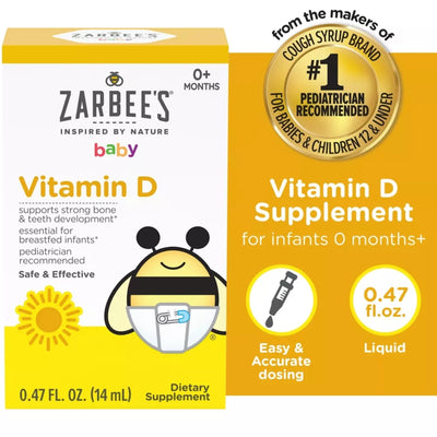 Suplemento de Vitamina D Infantil Zarbee's 0M+
