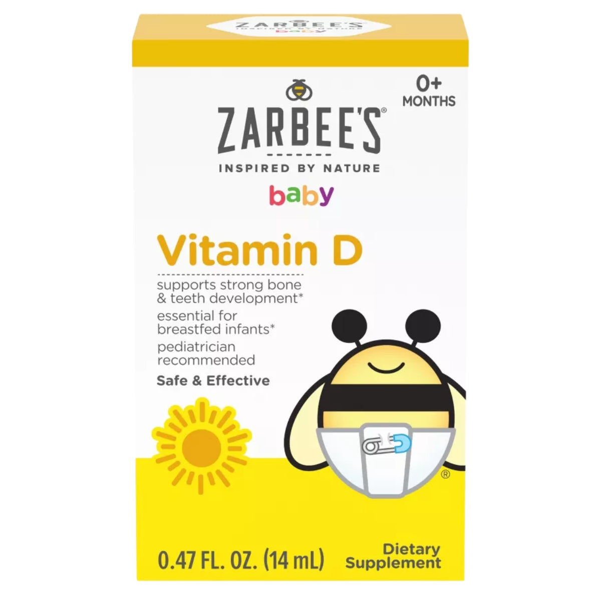 Suplemento de Vitamina D Infantil Zarbee's 0M+