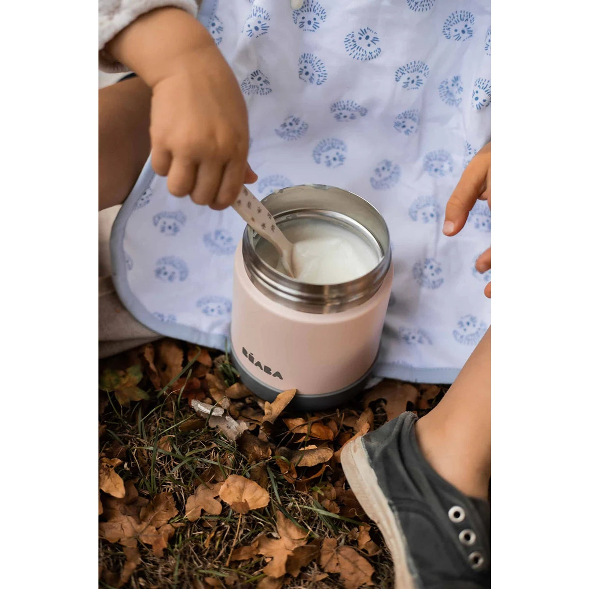 Jarra de aço inoxidável Beaba de 10 oz - Rosa